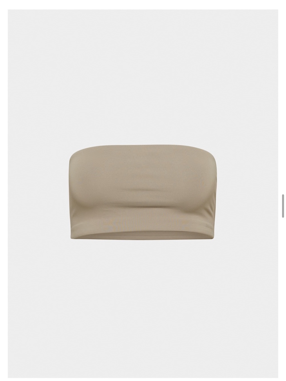 Aritzia Strapless Bandeau Tank Top in Beige